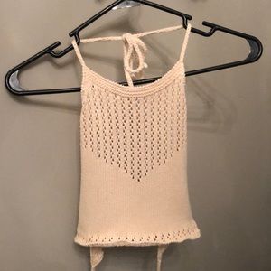 KENDALL & KYLIE Crochet Backless Top